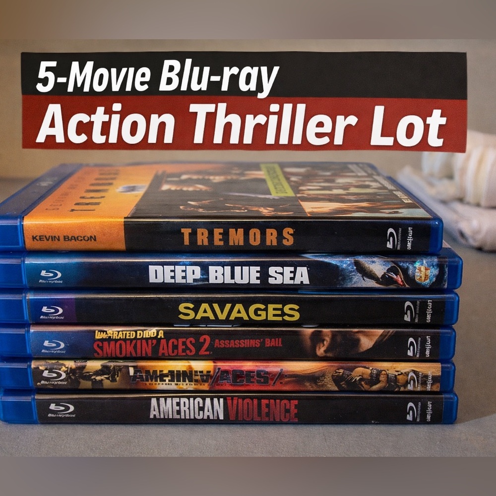 🎬 Blu-ray Movie Bundle – Action & Thriller (5 Movies)